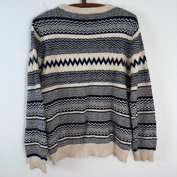Gant Rugger The Jacquard Sweater Cream/Marine - Picture 8 of 9